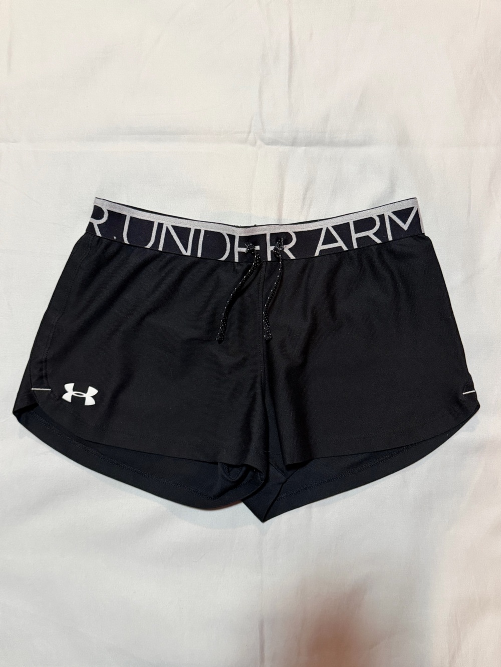 Under Armour Black‎ Athletic Shorts with Logo Waistband Large